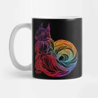 Squirrel Motif Colourful Design Rodents Chipmunk Mug